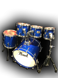 Изображение PEARL Maple Shell Blue Japan Ударная установка б/у; комплект: бас-барабан 22" 907824, напольный том 