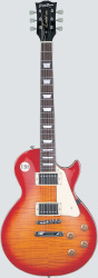 Изображение Grass Roots Les Paul Limited Model Электрогитара б/у, s/n GW10021091, HH, красный Sunburst, белый пи