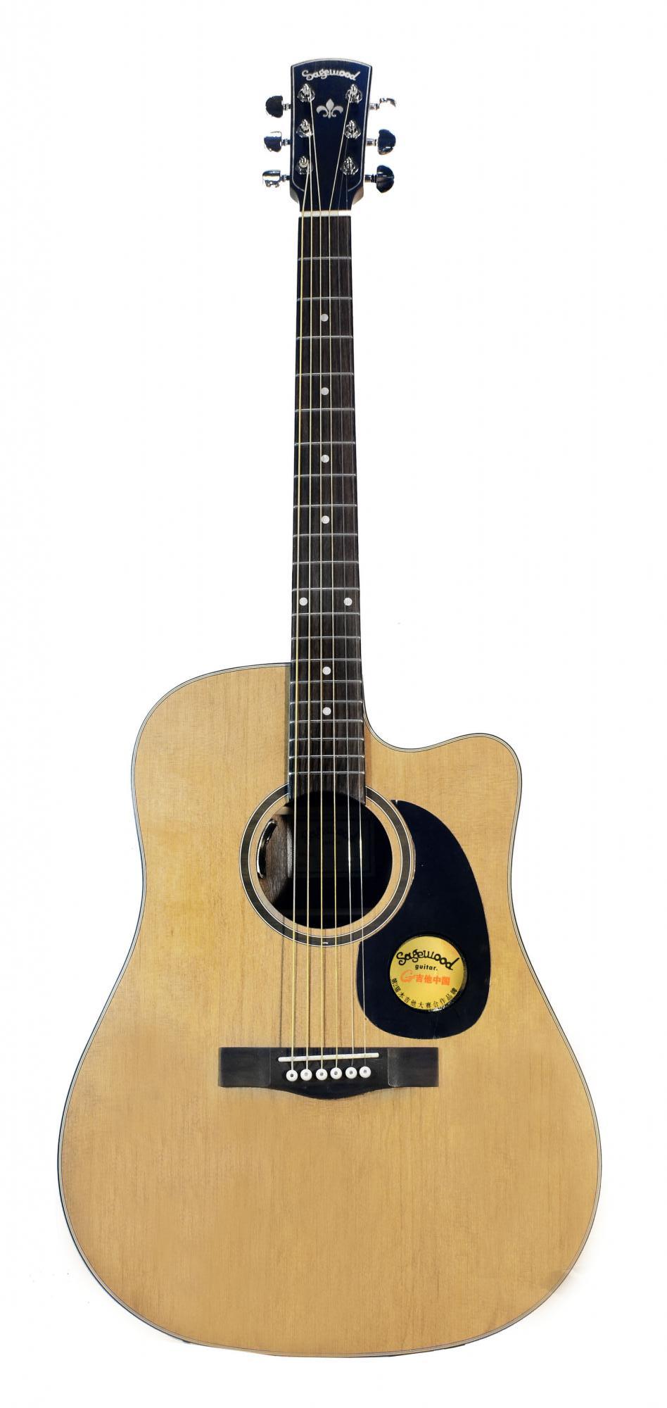 Изображение SAGEWOOD SD-70EQ Электроакустическая гитара с вырезом, цвет натуральный, лак матовый