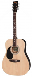 Изображение ENCORE EW100N акустическая гитара, Dreadnought, цвет натуральный матовый
