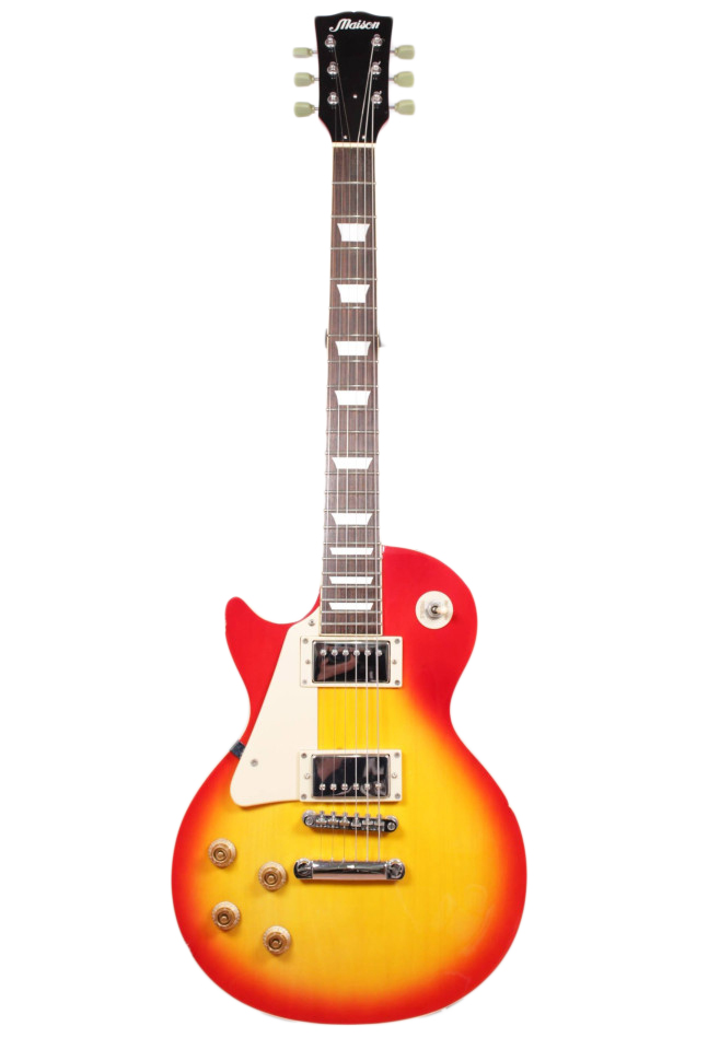 Изображение Maison Les Paul Standard Left Handed Электрогитара леворукая б/у, HH, Cherry Burst, Кремовый пикгард