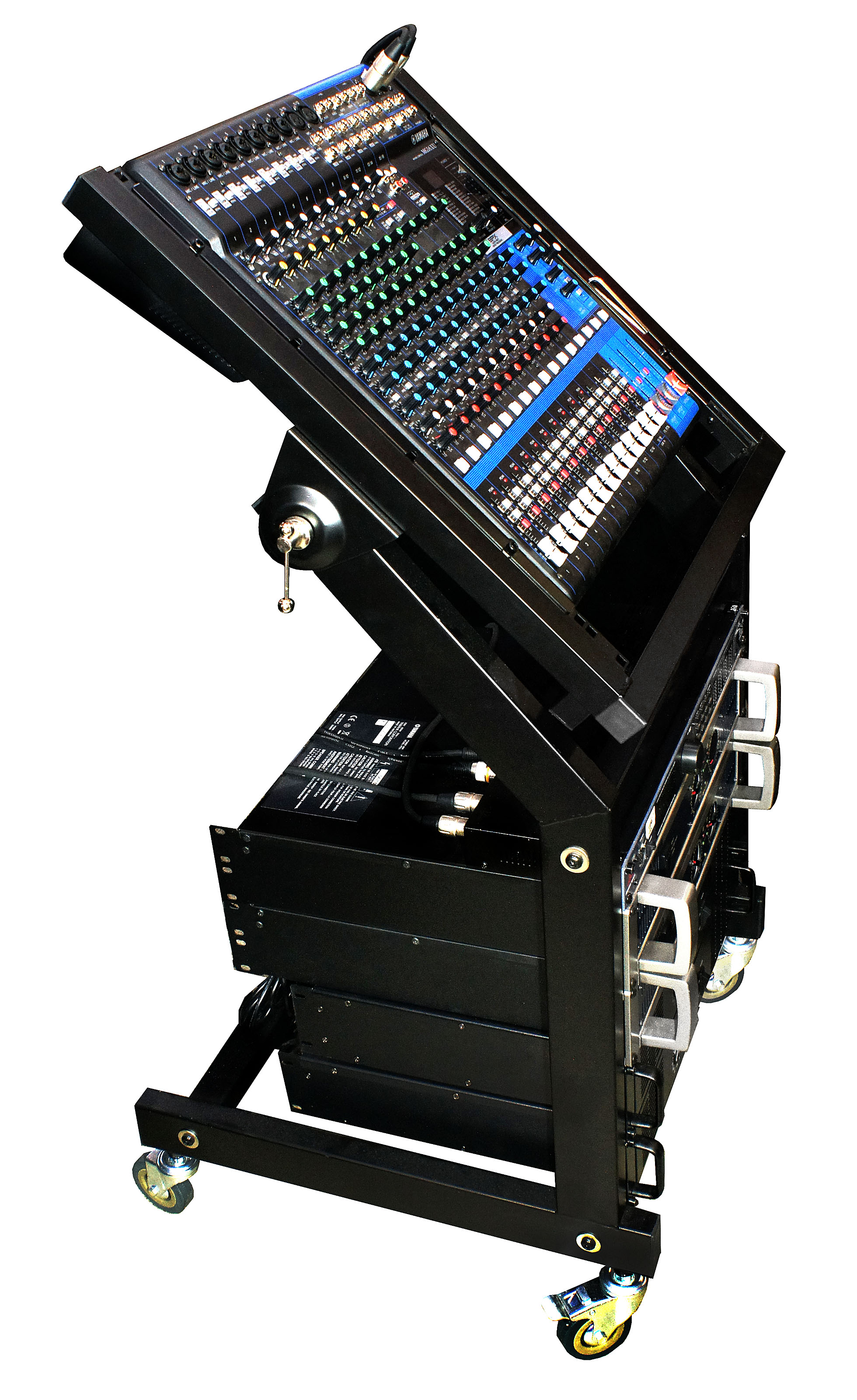 VESTON MXS006 Рэковая стойка на колесиках, 20 высот (8 прямых+12 ...