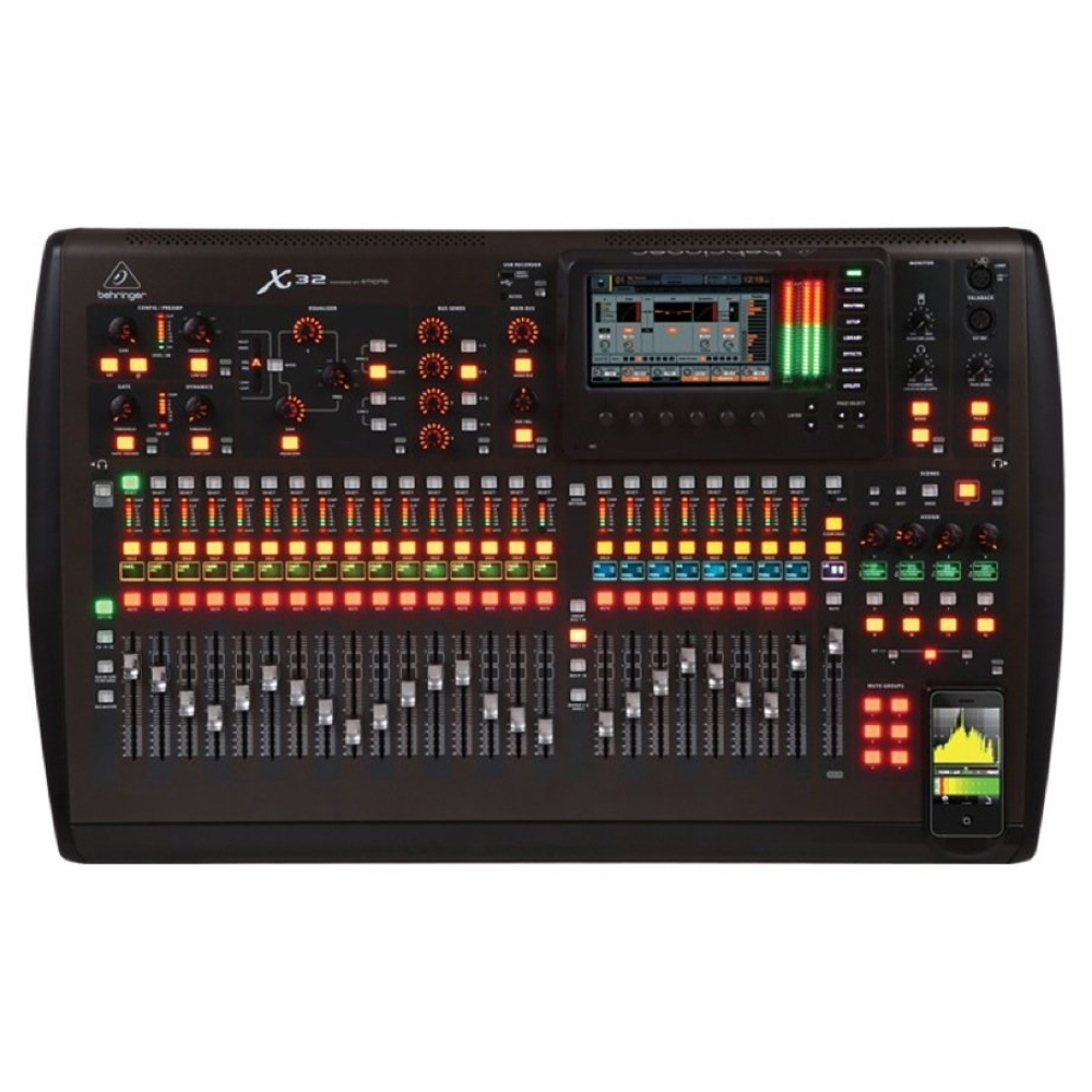 Изображение BEHRINGER X-32  цифровой микшер, 32 канала, 6-пол.эквалайзер, процессор эффектов, 16 канал. выходов