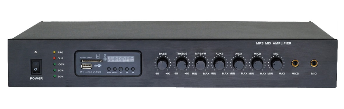 Изображение XLINE T-120 Трансляционный усилитель 120 Вт, USB, SD, цифровой FM тюнер