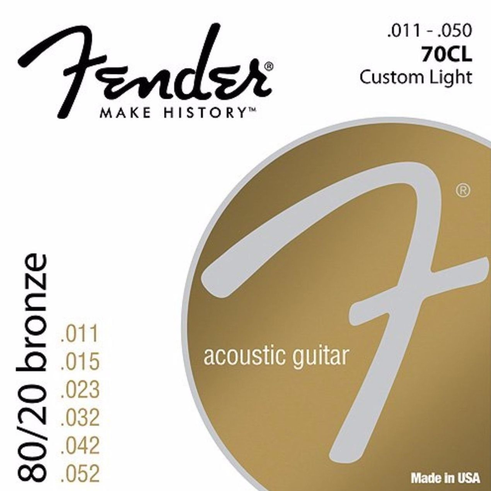 Изображение FENDER 70CL 011-050 Струны для акустической гитары 