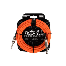 Изображение ERNIE BALL 6421 Кабель инструментальный JACK6.3-JACK6.3 Flex 6 метров, оранжевый
