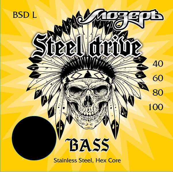 Изображение Мозеръ BSD-L Steel Drive Комплект струн для бас-гитары, сталь, 40-100