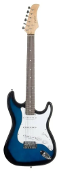 Изображение FABIO ST200BLS Электрогитара Stratocaster HSS, цвет: синий