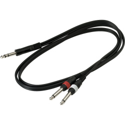 Изображение Rockcable RCL 20922 D4 Кабель Jack(M)stereo-2xJack(M)mono 1,5 м