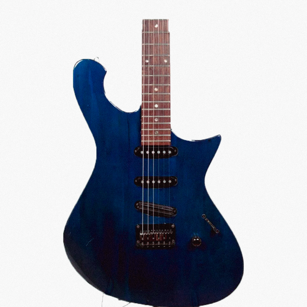 Изображение Grass Roots G-P-50J Pierrot Электрогитара б/у, HSS, Синий See Thru, Рельсовый минихамбакер 