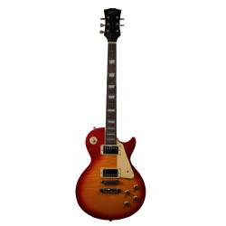 Изображение Blitz Les Paul Leopard Электрогитара б/у, s/n 6130500584, HH, Cherry Sunburst, пожелтевший кант