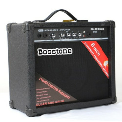 Изображение Bosstone BA-40W Black Комбоусилитель для бас гитары: Мощность - 40 Ватт, Динамик 8"