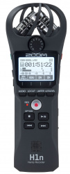 Изображение ZOOM H1n Портативный стереофонический рекордер, монохромный дисплей, режим аудиоинтерфейса, черный