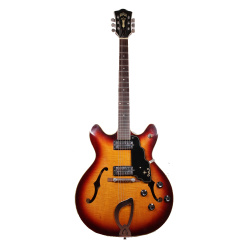 Изображение Guild Starfire IV USA 1968 Полуакустическая Электрогитара б/у, s/n EL 2132, HH, Sunburst, Черный пи