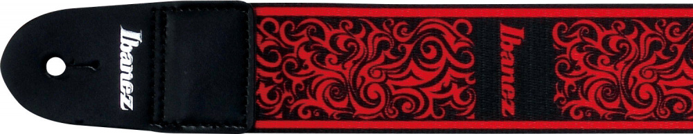 Изображение IBANEZ GSD50-P7 Гитарный ремень, цвет черный с красной тату