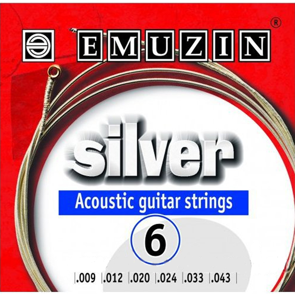 Изображение EMUZIN SILVER 6А202 009-043 Струны для акустической гитары 