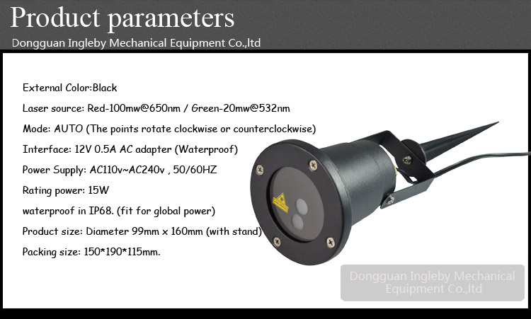 IGB-OD02 LAWN LAMP Световой прибор уличный, ЛАЗЕР, с острой ножкой Изображение IGB-OD02 LAWN LAMP Световой прибор уличный, ЛАЗЕР, с острой ножкой