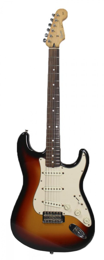 Изображение SQUIER BY FENDER SILVER SERIES Электрогитара Б/У, цвет: санбёрст, произв.: Япония, с/н: Q036270