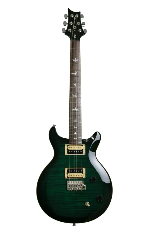 Изображение PRS SE Santana Model Электрогитара б/у, s/n N03131, HH, зеленый Sunburst, волнистый клен, полосатые 
