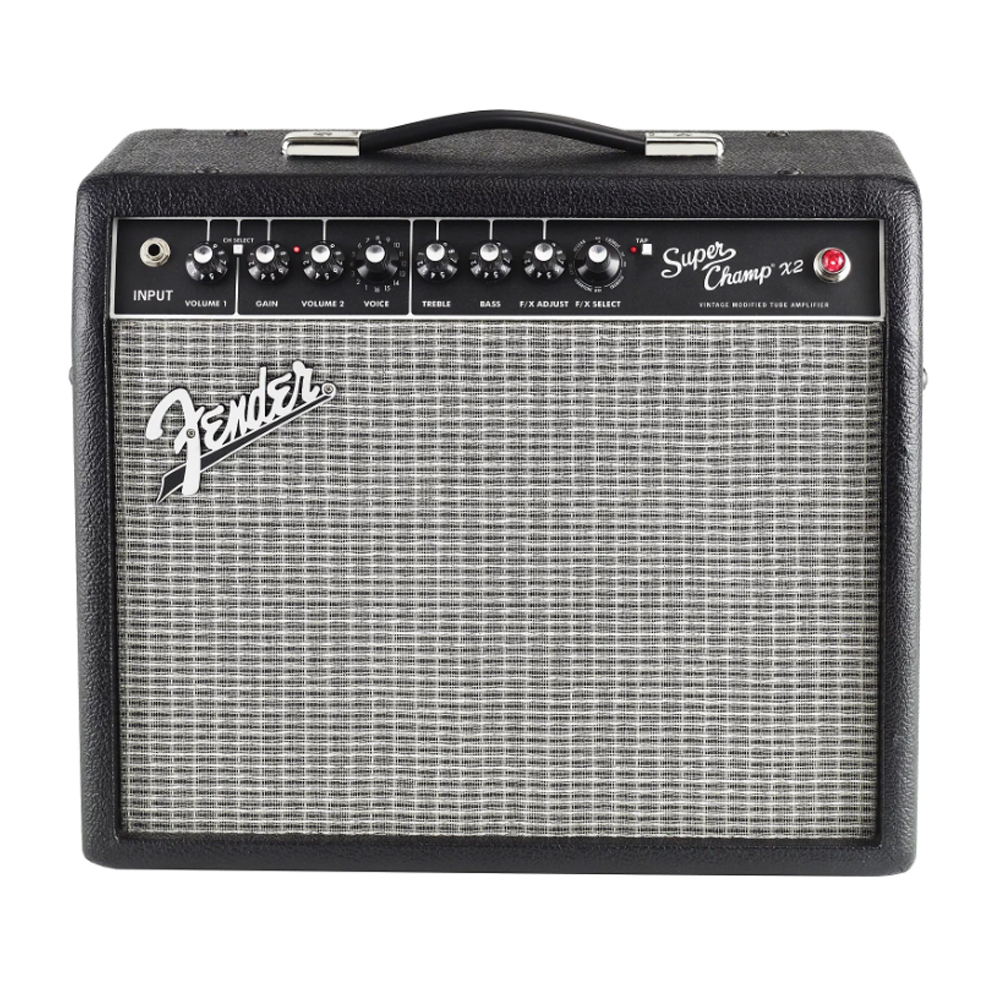 FENDER SUPER CHAMP® X2 COMBO гитарный ламповый комбо усилитель с цифровым моделированием, 2 канала, Изображение FENDER SUPER CHAMP® X2 COMBO гитарный ламповый комбо усилитель с цифровым моделированием, 2 канала,
