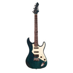 Изображение ARIA PRO 2 Fl Flurton Stratocaster Электрогитара Б/У, s/n 448400, HSS, Синий, белый пикгард