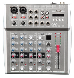 Изображение SVS Audiotechnik AM-6 DSP Микшерный пульт аналоговый, 6-канальный, 24 DSP эффекта, USB интерфейс
