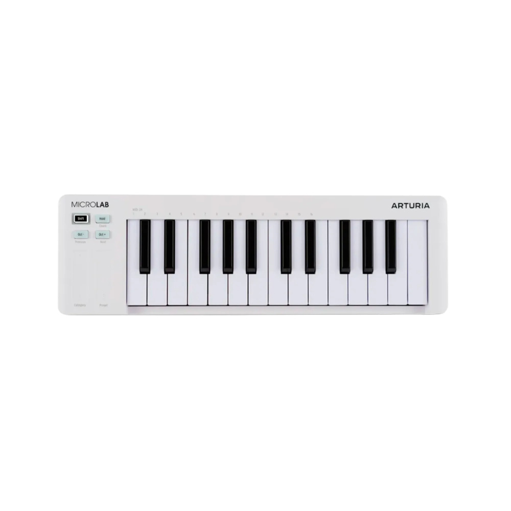 Изображение Arturia MicroLab 3 White MIDI клавиатура 25 клавиш