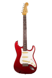 Изображение FENDER STRATOCASTER Электрогитара Б/У Japan 1989, s/n J035993, SSS, Apple Candy, белый пикгард