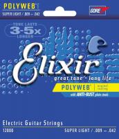 Изображение ELIXIR 12000 009-042 Струны для электрогитары POLYWEB