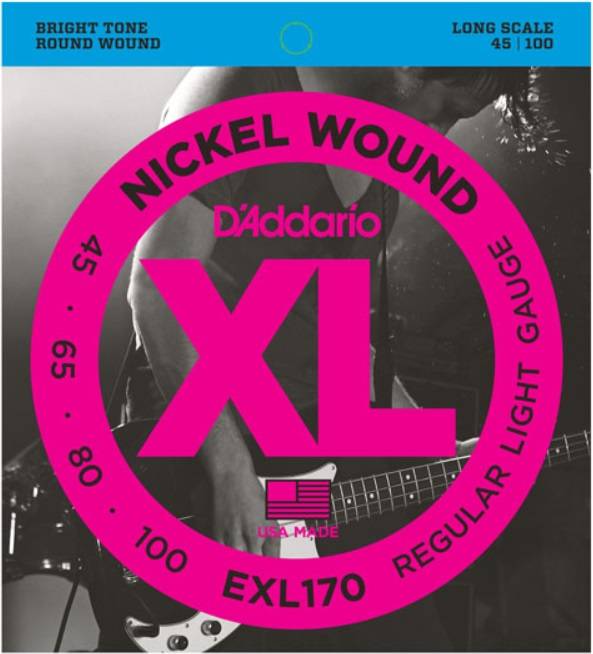 Изображение D`ADDARIO EXL170 045-100 Струны для бас-гитары 