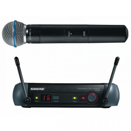 Изображение SHURE PGX24/BETA58 R1 Двухантенная вокальная радио
