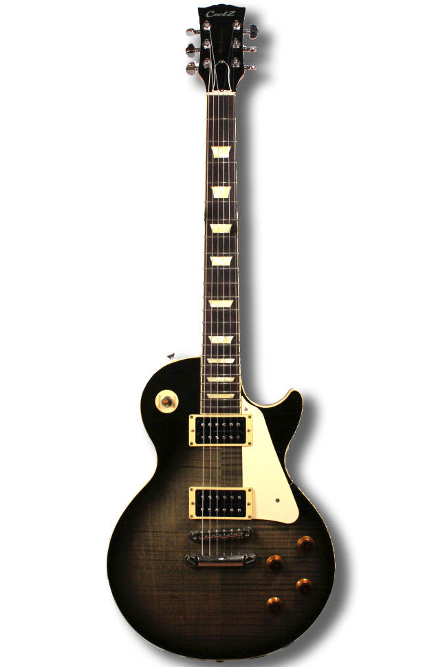 Изображение CoolZ Les Paul Japan Электрогитара б/у, s/n A151487, HH, черно-зеленый