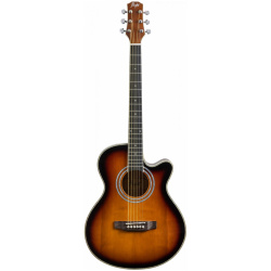 Изображение FLIGHT F-230C SB - фолк гитара с вырезом и металлическими струнами, верхняя дека - ель, корпус - ага
