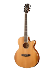 Изображение CORT SFX-CED-NS SFX Series Электро-акустическая гитара, с вырезом, цвет натуральный матовый