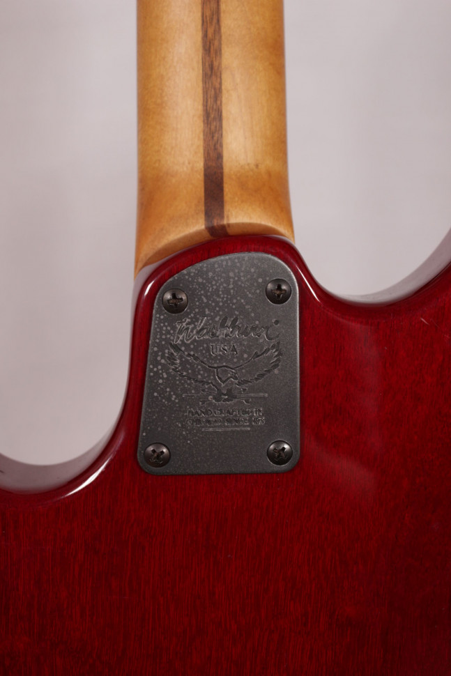 Изображение Washburn USA MG-120 1994 s/n 9409199, HSS, Красный, топ пламенный клен + кейс