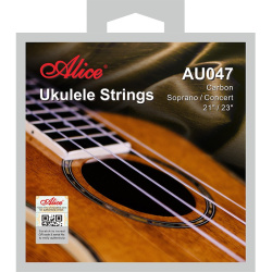 Изображение ALICE AU047 Струны для укулеле сопрано/концерт, натяжение Standard, прозрачный