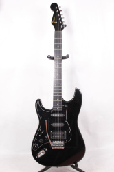Изображение Tomson Stratocaster Left Handed Электрогитара Леворукая б/у, HSS, Черный, Черный пикгард + Рычаг