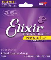 Изображение ELIXIR 11150 010-047 Струны для 12-струнной акустической гитары  