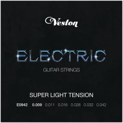 Изображение VESTON E0942 Струны для электрогитары 009-042, натяжение Super Light