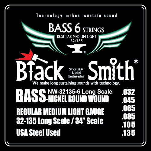 Изображение BLACKSMITH NW-32135-6 Струны для бас-гитары 6-стр.