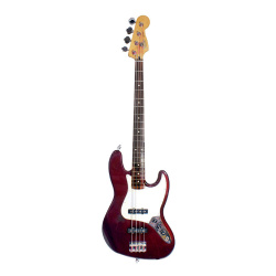 Изображение FENDER JAZZ BASS Бас-гитара Б\У, Mexico, Бордовый (WineRed)+ Straplocks, S\N:MZ0175381 + чехол