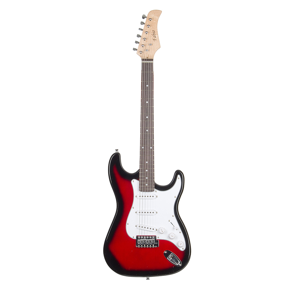 Изображение FABIO ST100RDS Электрогитара Stratocaster SSS, цвет: redburst