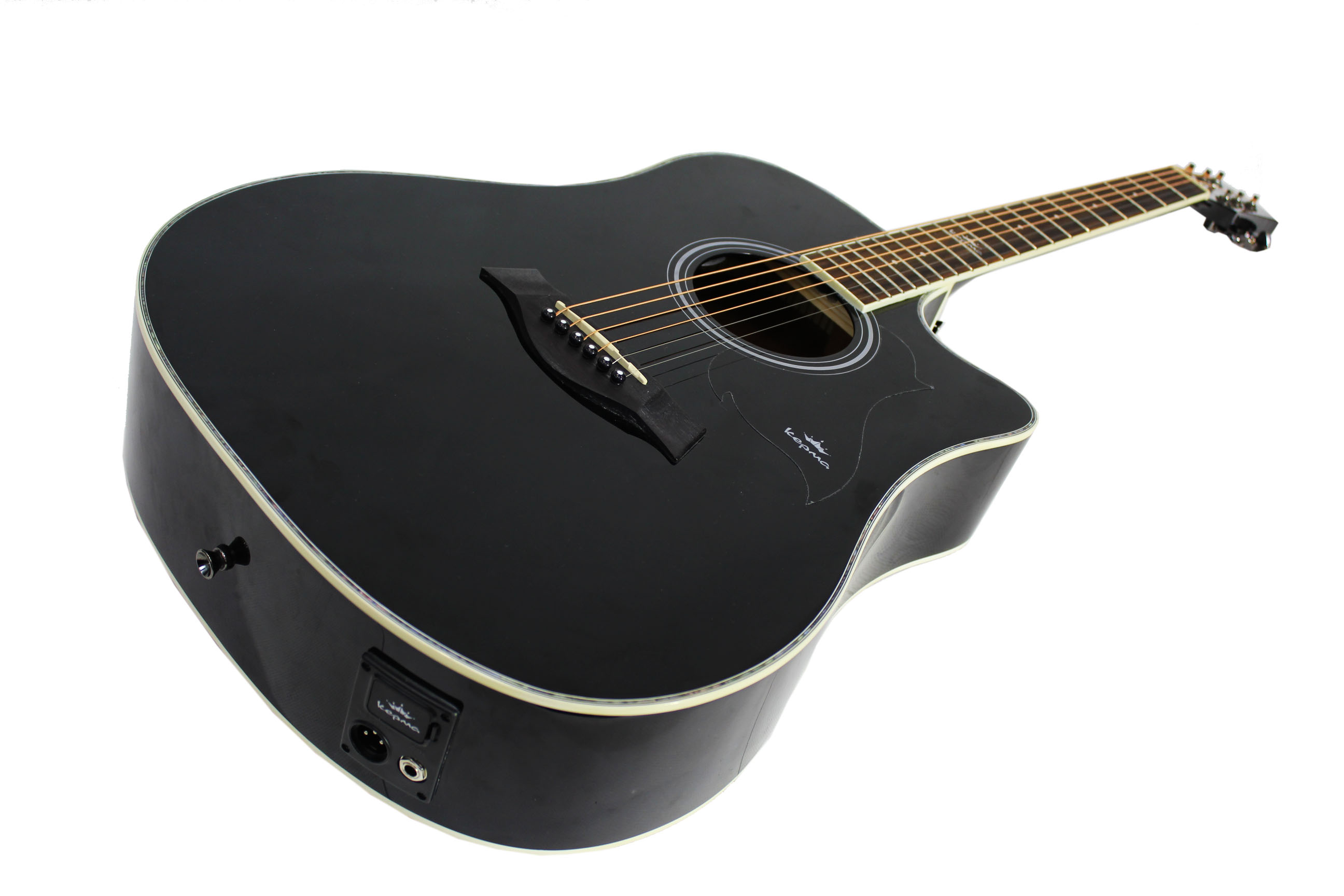 Изображение KEPMA D1CE BK Электроакустическая гитара + КАБЕЛЬ Цвет Черный