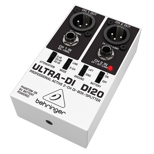 BEHRINGER DI20 2-канальный активный Di-box/сплиттер Изображение BEHRINGER DI20 2-канальный активный Di-box/сплиттер
