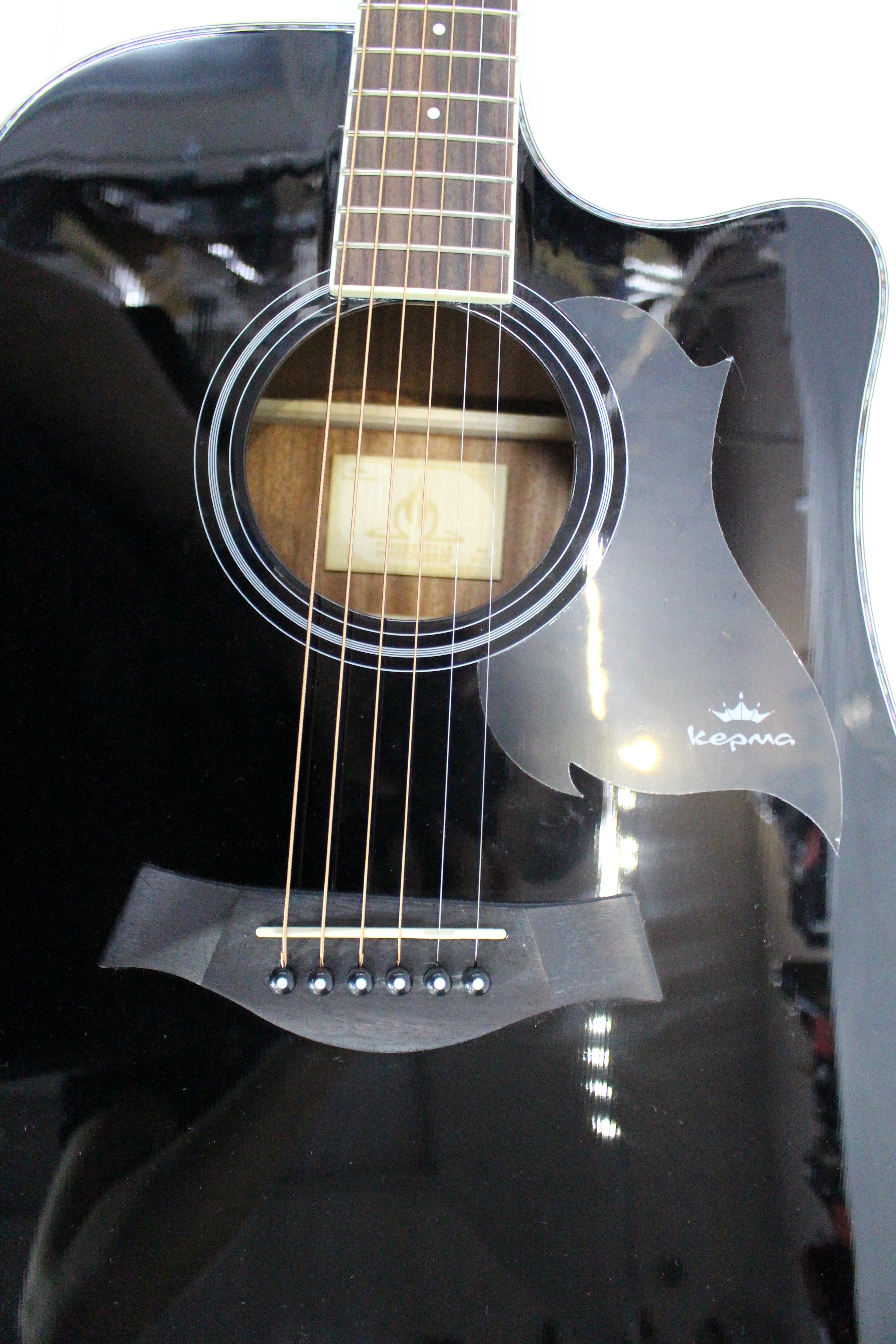 Изображение KEPMA D1CE BK Электроакустическая гитара + КАБЕЛЬ Цвет Черный