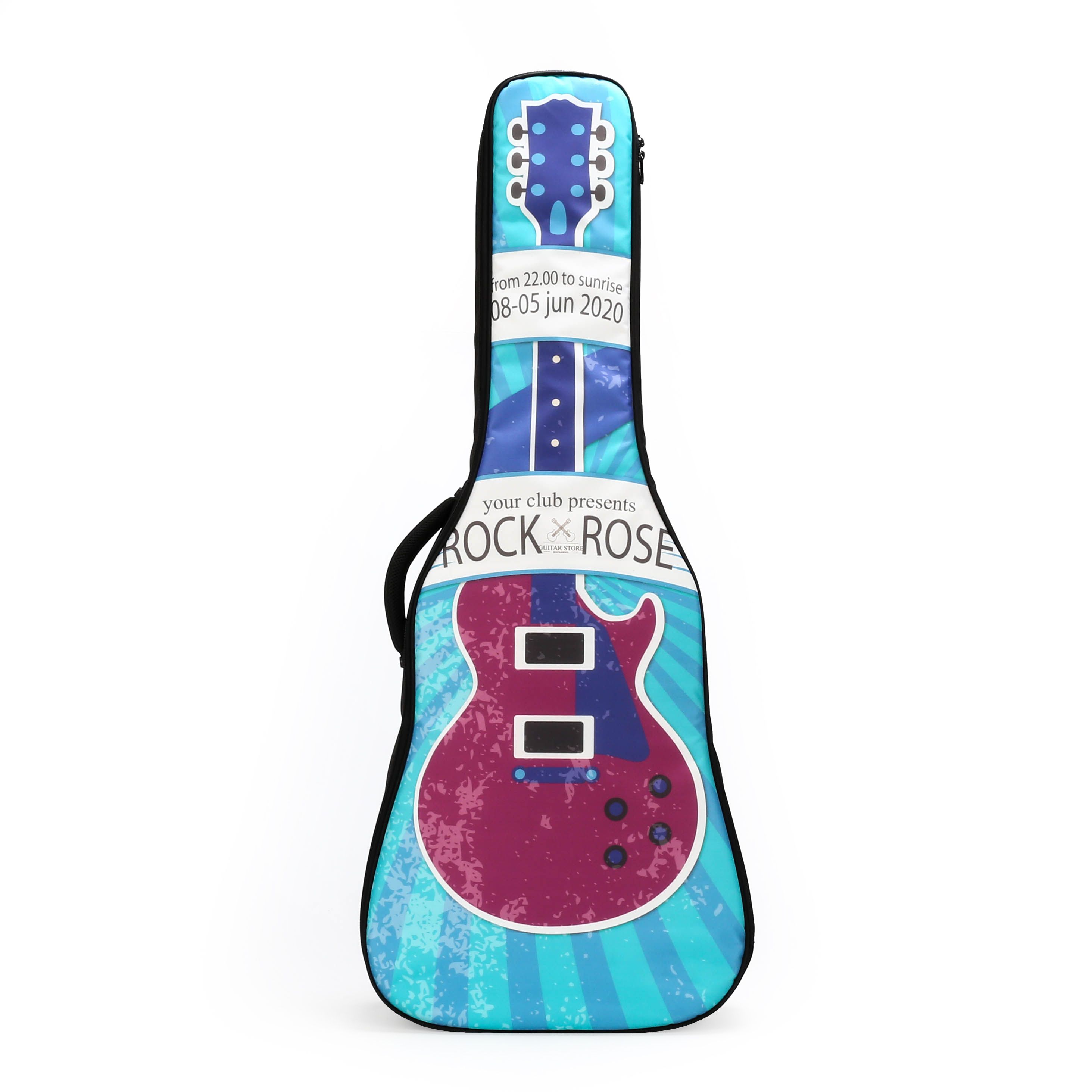 ROCK ROSE MY-604 (41") Чехол для акустической гитары (Цветной: звёзды, king of rock, череп, майя) Изображение ROCK ROSE MY-604 (41") Чехол для акустической гитары (Цветной: звёзды, king of rock, череп, майя)