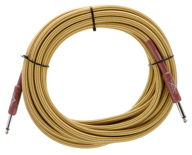 Изображение FENDER CUSTOM SHOP 10` INSTRUMENT CABLE BLACK TWEED Инструментальный кабель, 3 м. в оплетке