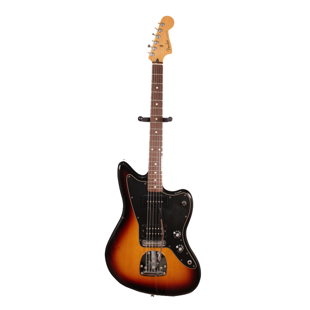 Изображение Fender Jazzmaster Blacktop Mexico 2010, s/n MX10159970, HS P90, Sunburst, Черный пикгард