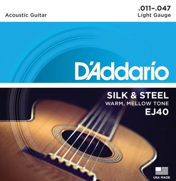 Изображение D`ADDARIO EJ-40 011-047 Струны для акустической гитары 