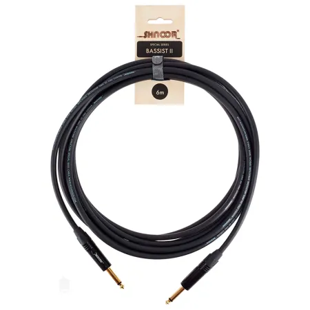 SHNOOR BASSIST II-6m Кабель для бас гитары, JACK6.3 прямой - JACK6.3 прямой, 6 метров Изображение SHNOOR BASSIST II-6m Кабель для бас гитары, JACK6.3 прямой - JACK6.3 прямой, 6 метров